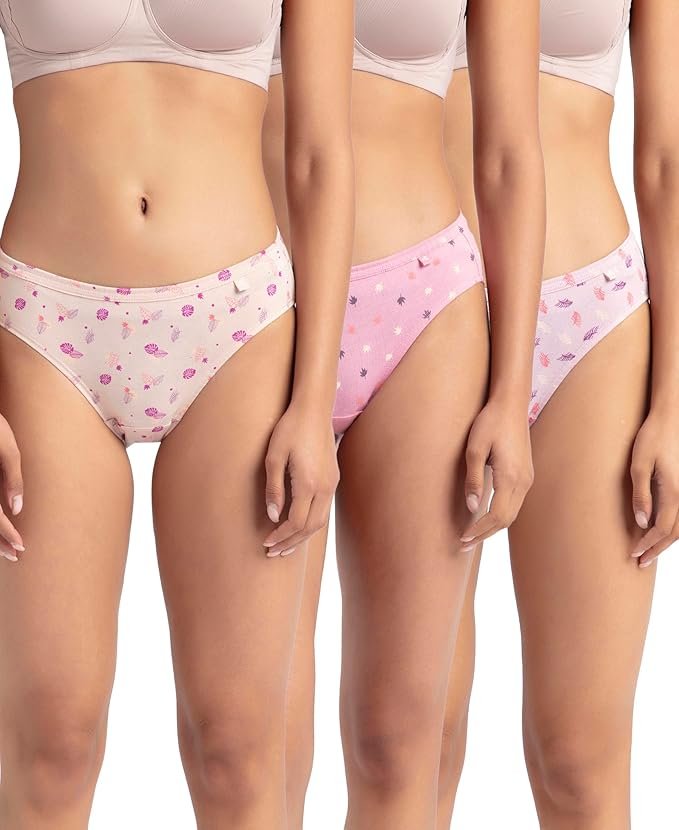 Jockey 1410 Women Medium Coverage Super Combed Cotton Bikini – Pack of 3